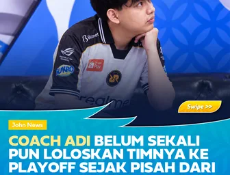 Coach Adi Belum Sekali pun Loloskan Timnya ke Playoff Sejak Pisah dari ONIC Esports