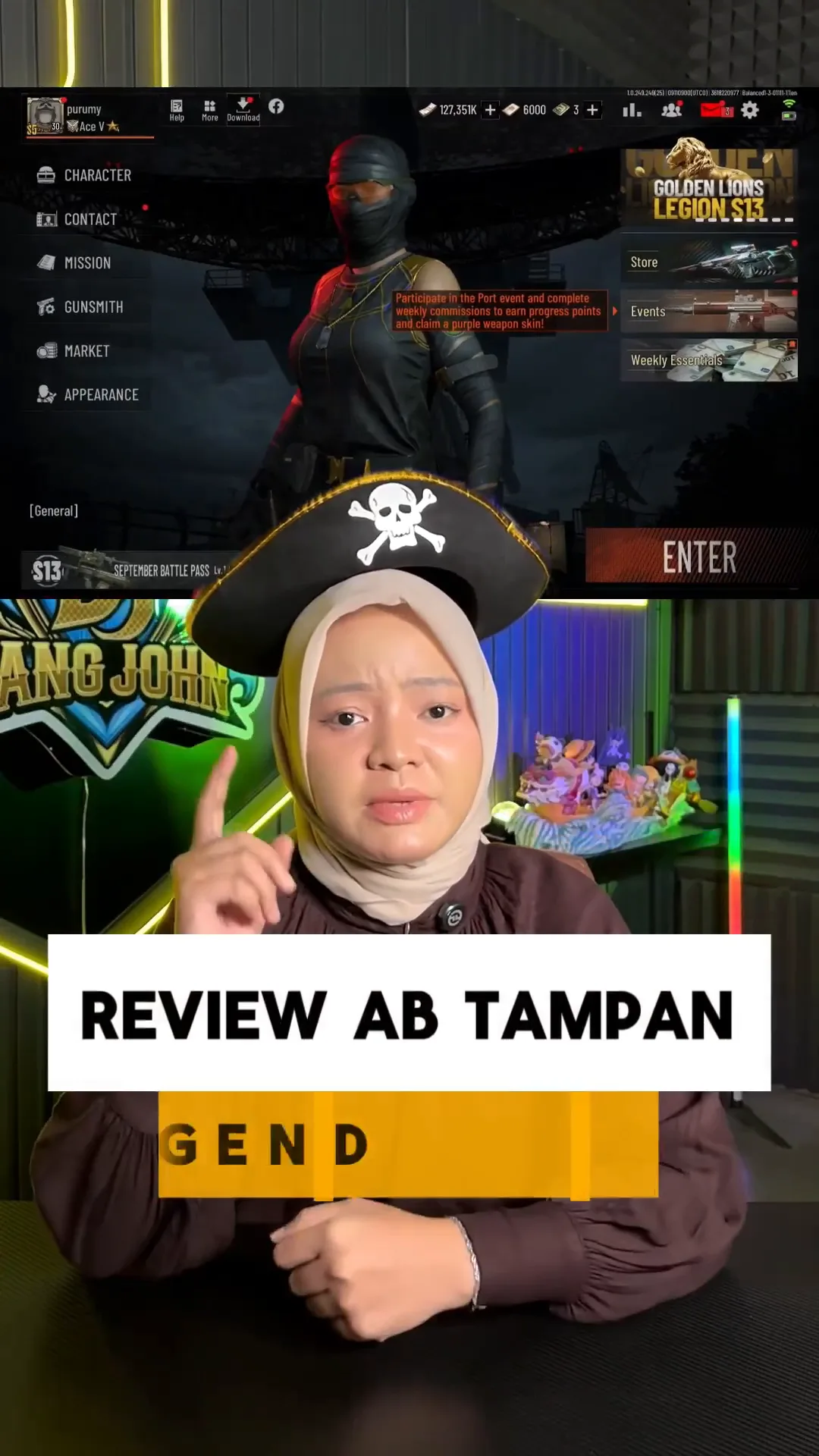 Arena Breakout dengan Storage 226M dan Rank Ace V