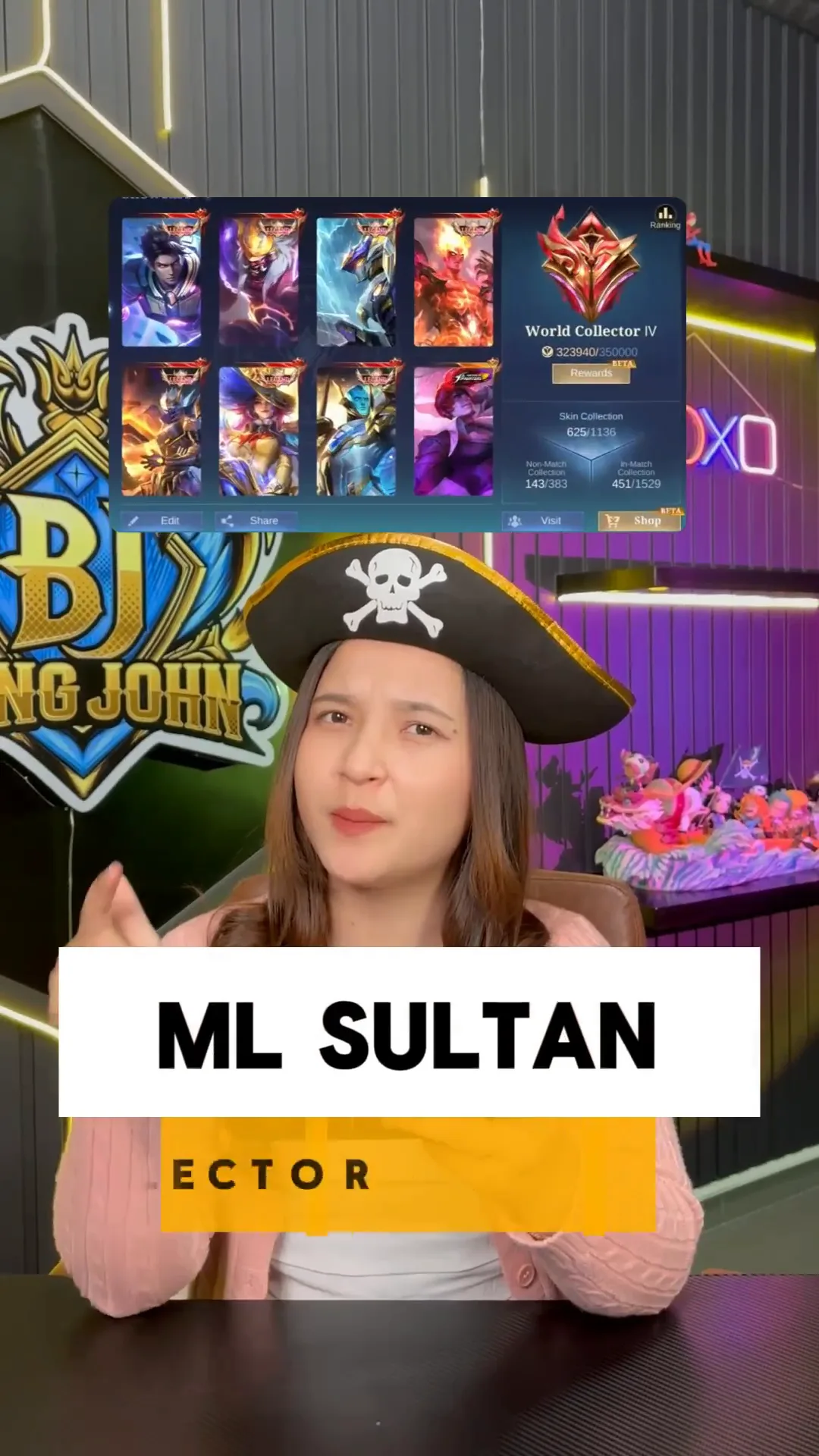 Ngintip Akun Mobile Legends dengan Title Kolektor Sultan dan Koleksi Skin Melimpah