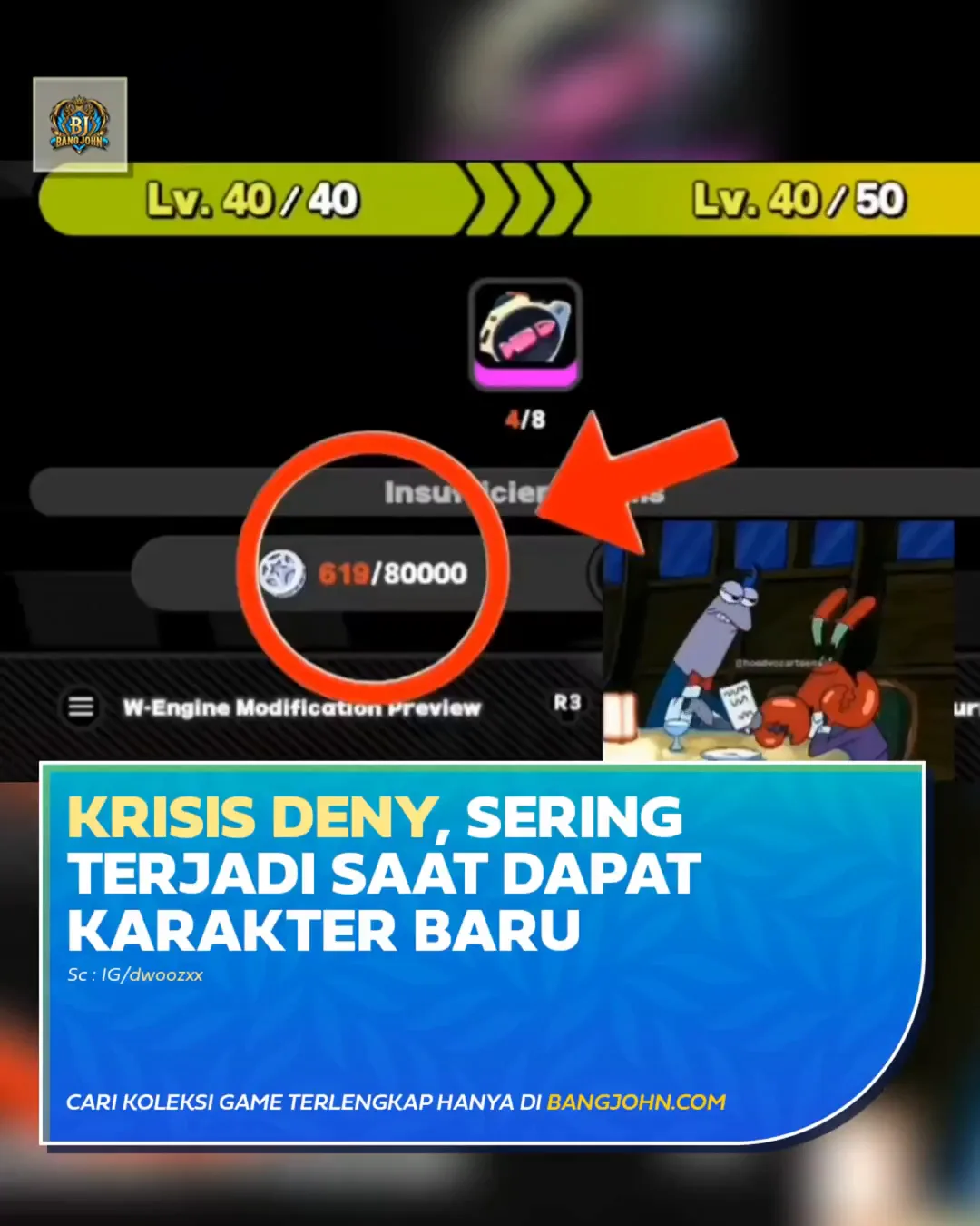 Krisis Deny Sering Terjadi Saat Dapat Karakter Baru