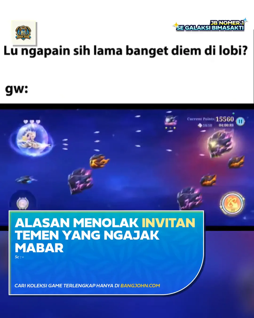 Alasan Menolak Invitan Temen yang Ngajak Mabar