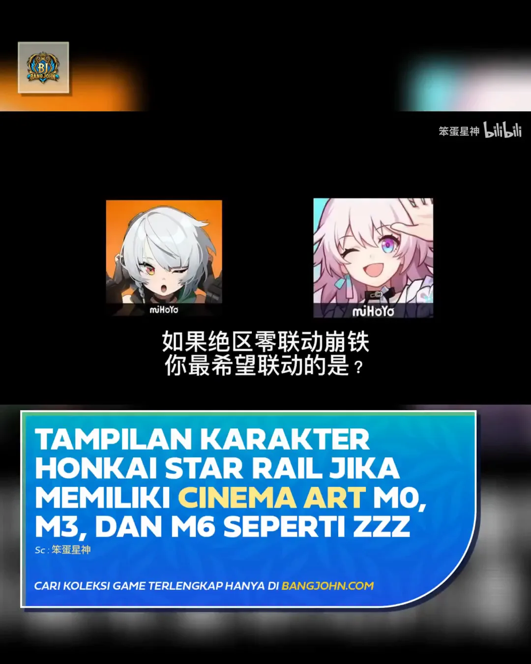 Tampilan Karakter Honkai: Star Rail Jika Memiliki Cinema Art M0, M3, dan M6 Seperti ZZZ